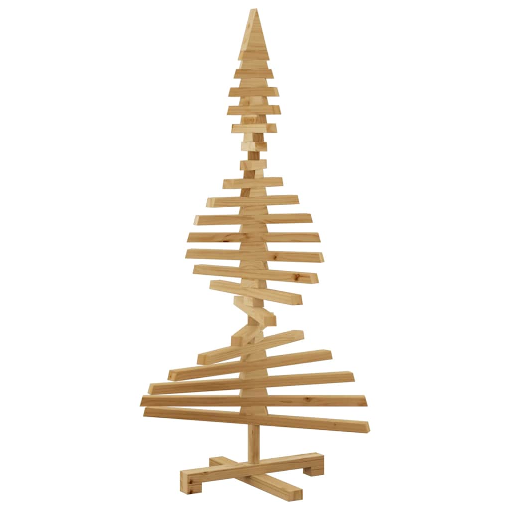 Albero di Natale in legno Marrone 120 cm Legno di pino massello | homemem39