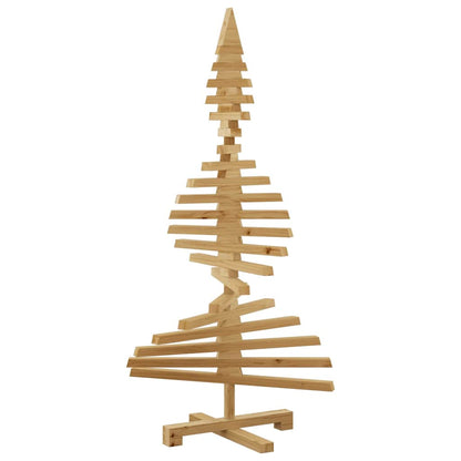 Albero di Natale in legno Marrone 120 cm Legno di pino massello | homemem39