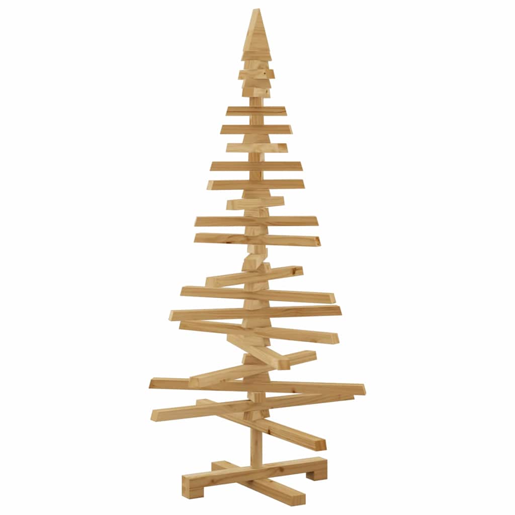 Albero di Natale in legno Marrone 120 cm Legno di pino massello | homemem39