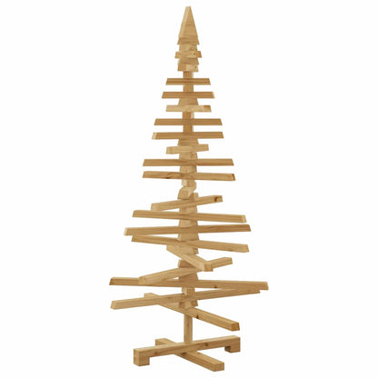 Albero di Natale in legno Marrone 120 cm Legno di pino massello | homemem39