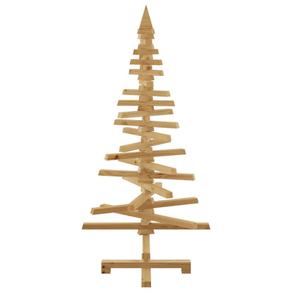 Albero di Natale in legno Marrone 120 cm Legno di pino massello | homemem39