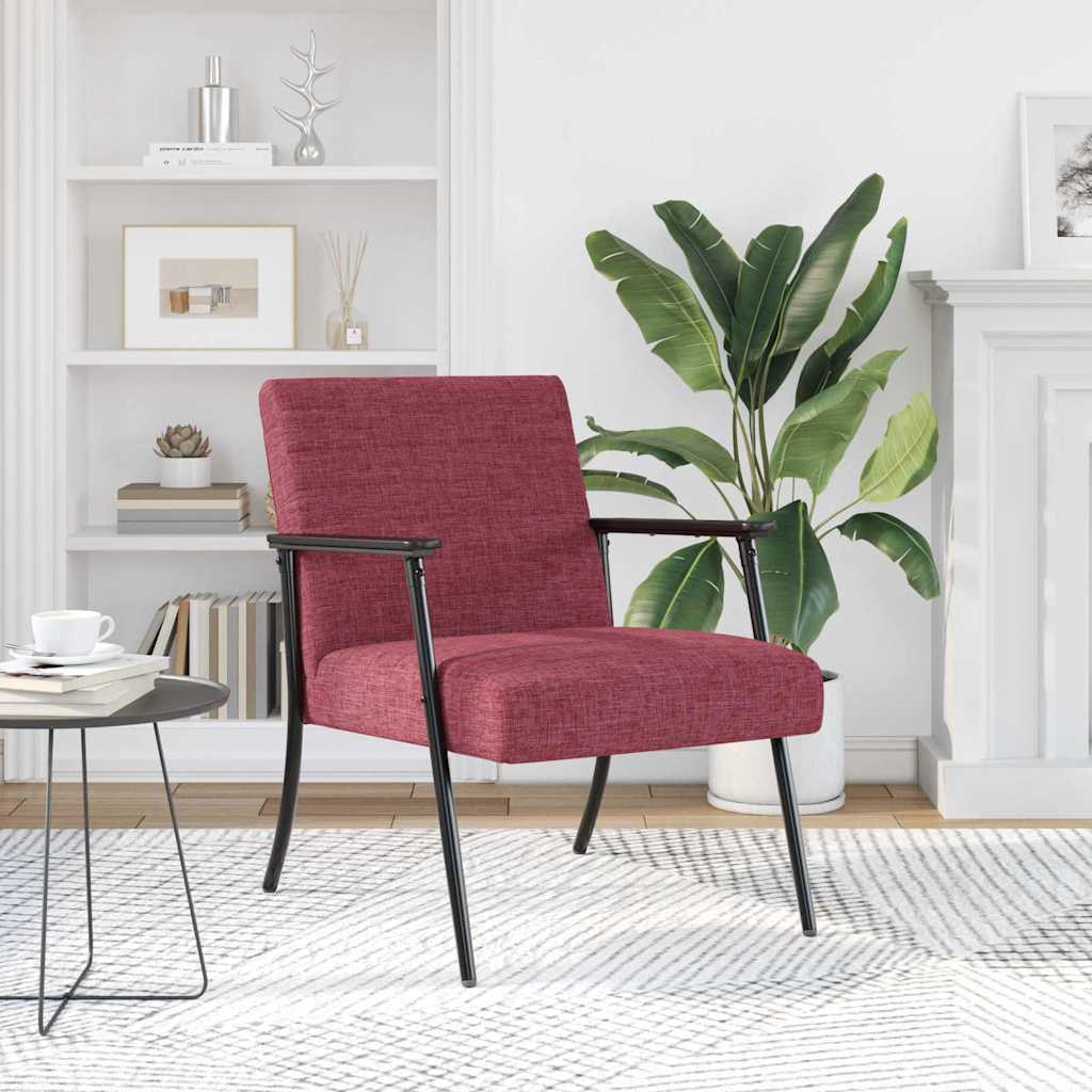 poltrona Rosso Vino 59 x 75 x 78 cm Tessuto