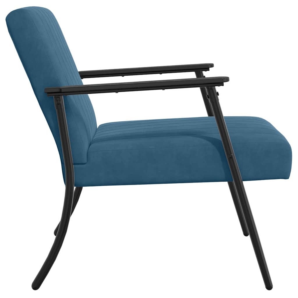 poltrona Blu 59 x 75 x 78 cm Velluto