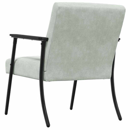 poltrona Grigio chiaro 59 x 75 x 78 cm Velluto