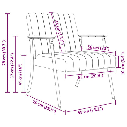 poltrona Grigio scuro 59 x 75 x 78 cm Velluto | homemem39