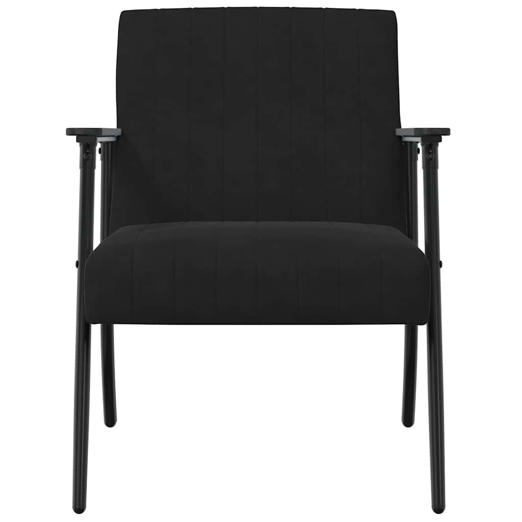 poltrona Nero 59 x 75 x 78 cm Velluto