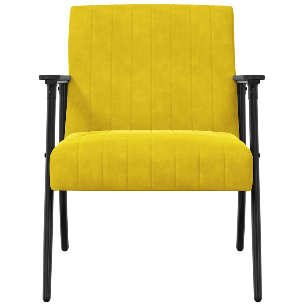 poltrona Giallo 59 x 75 x 78 cm Velluto