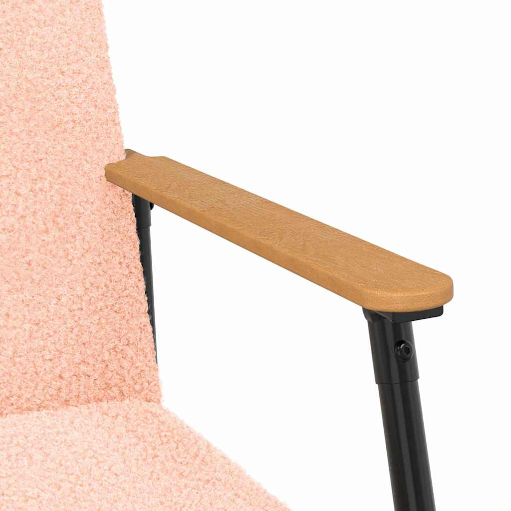 poltrona Rosa 59 x 75 x 78 cm Tessuto simile alla lana ricci