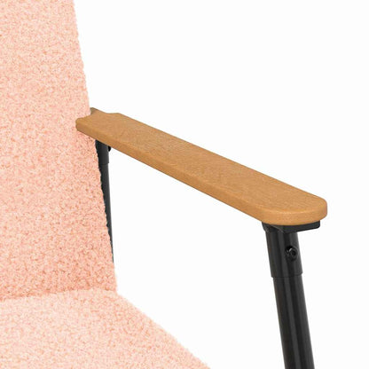 poltrona Rosa 59 x 75 x 78 cm Tessuto simile alla lana ricci