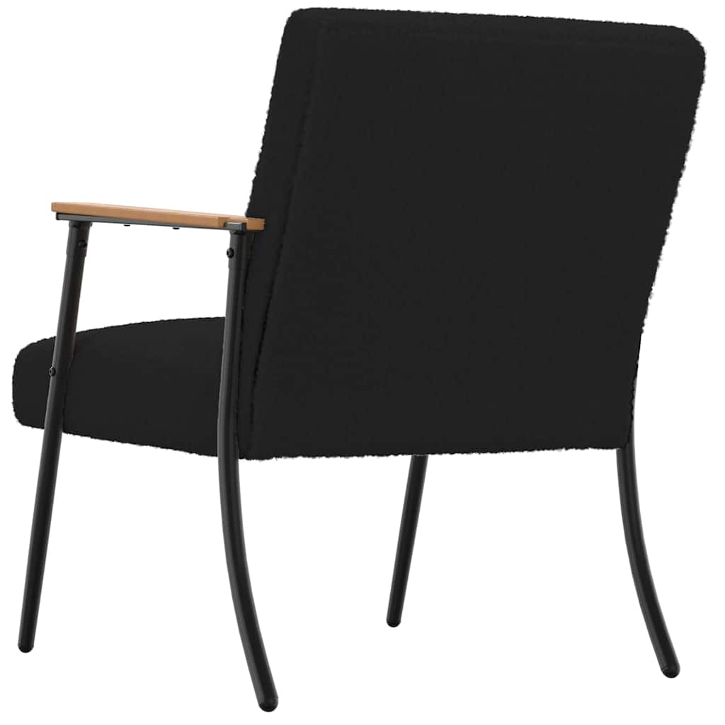 poltrona Nero 59 x 75 x 78 cm Tessuto simile alla lana ricci