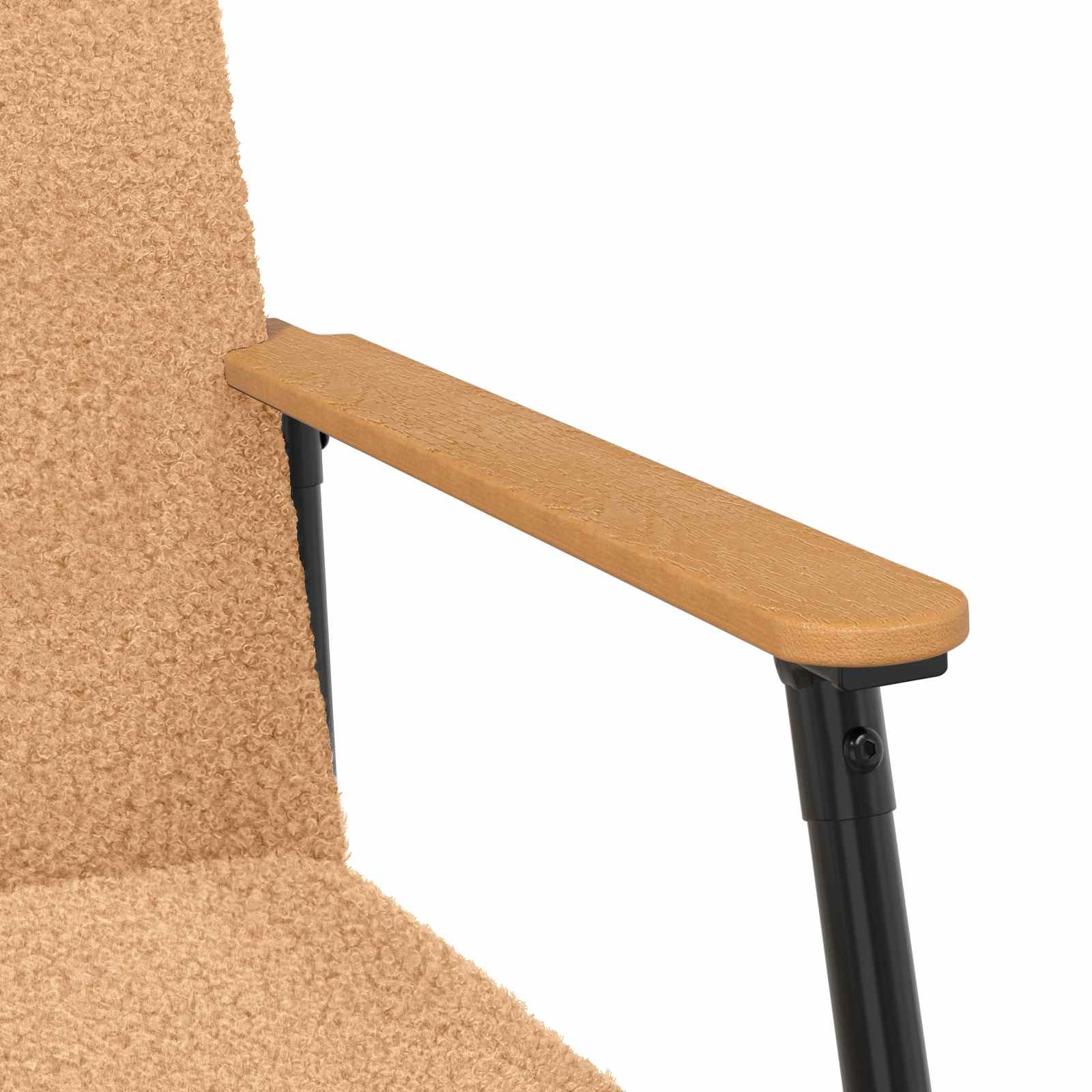 poltrona Beige Tessuto simile alla lana ricci | homemem39