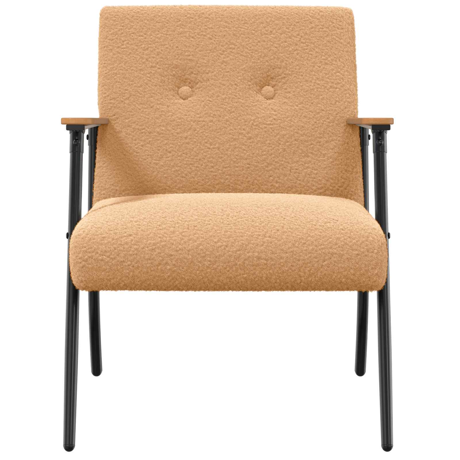 poltrona Beige Tessuto simile alla lana ricci | homemem39