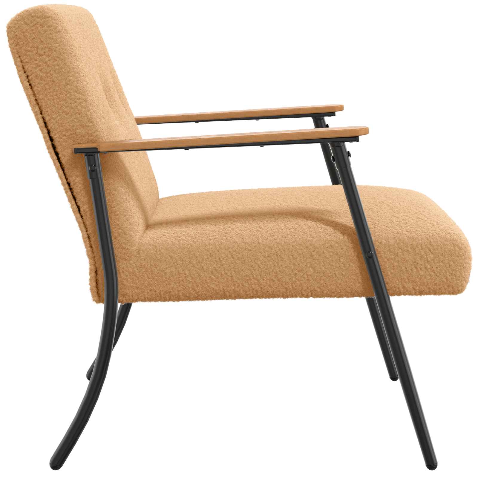 poltrona Beige Tessuto simile alla lana ricci | homemem39