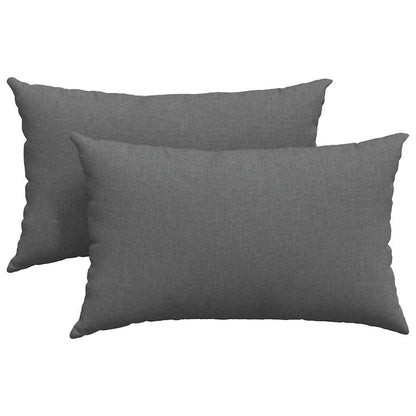 Cuscini da Divano 2 pcs Grigio scuro 50 x 30 cm Tessuto | homemem39
