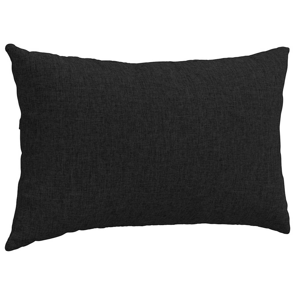Cuscini da Divano 2 pcs Nero 50 x 30 cm Tessuto | homemem39