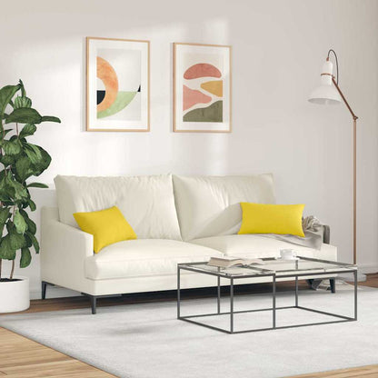 Cuscini da Divano 2 pcs Giallo Chiaro 50 x 30 cm Tessuto | homemem39