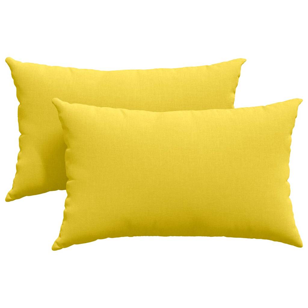 Cuscini da Divano 2 pcs Giallo Chiaro 50 x 30 cm Tessuto | homemem39