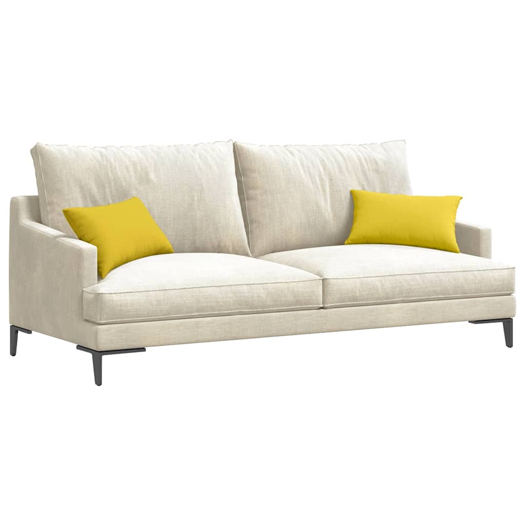 Cuscini da Divano 2 pcs Giallo Chiaro 50 x 30 cm Tessuto | homemem39