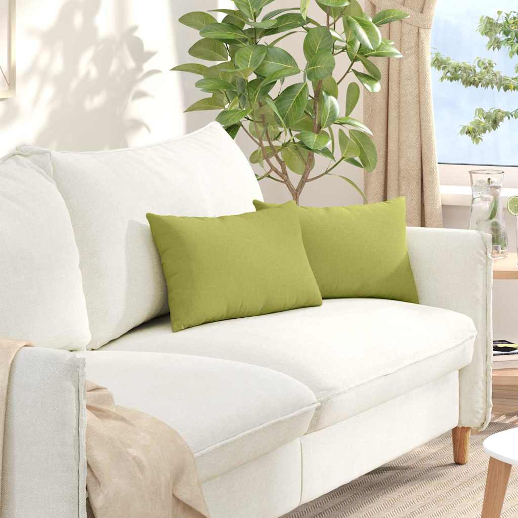 Cuscini da Divano 2 pcs Verde chiaro 50 x 30 cm Tessuto | homemem39
