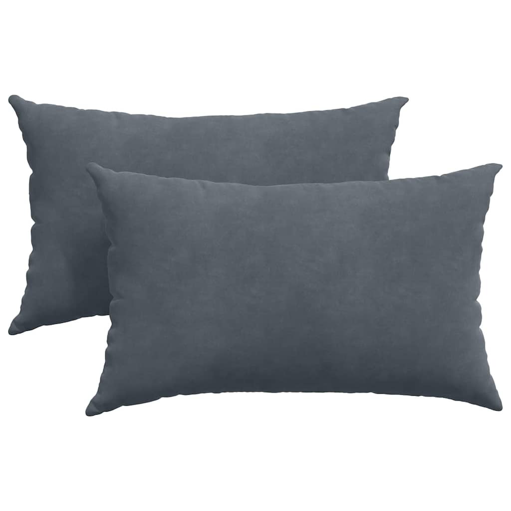 Cuscini da Divano 2 pcs Grigio scuro 50 x 30 cm | homemem39