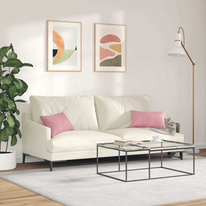 Cuscini da Divano 2 pcs Rosa 50 x 30 cm Tessuto in Cords | homemem39