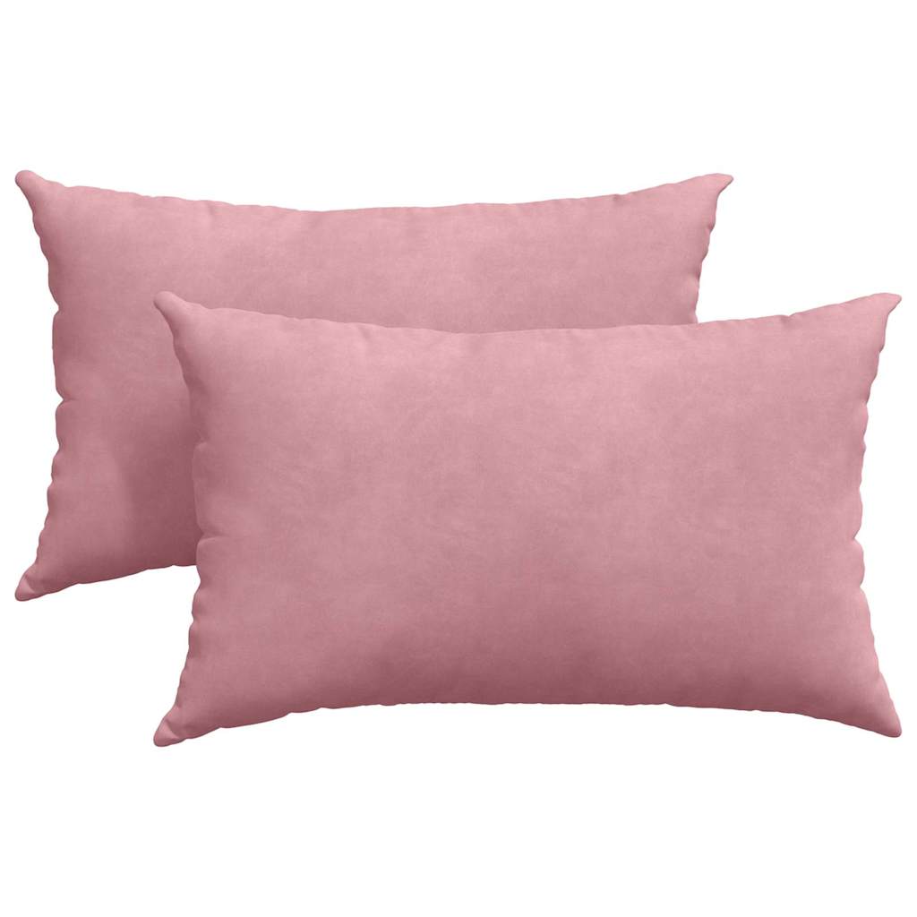 Cuscini da Divano 2 pcs Rosa 50 x 30 cm Tessuto in Cords | homemem39