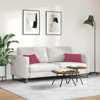 Cuscini da Divano 2 pcs Rosso vino 50 x 30 cm Tessuto in Cords | homemem39
