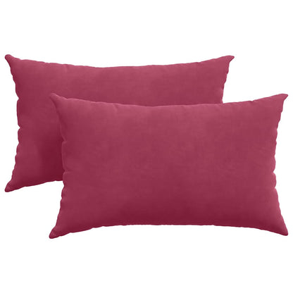 Cuscini da Divano 2 pcs Rosso vino 50 x 30 cm Tessuto in Cords