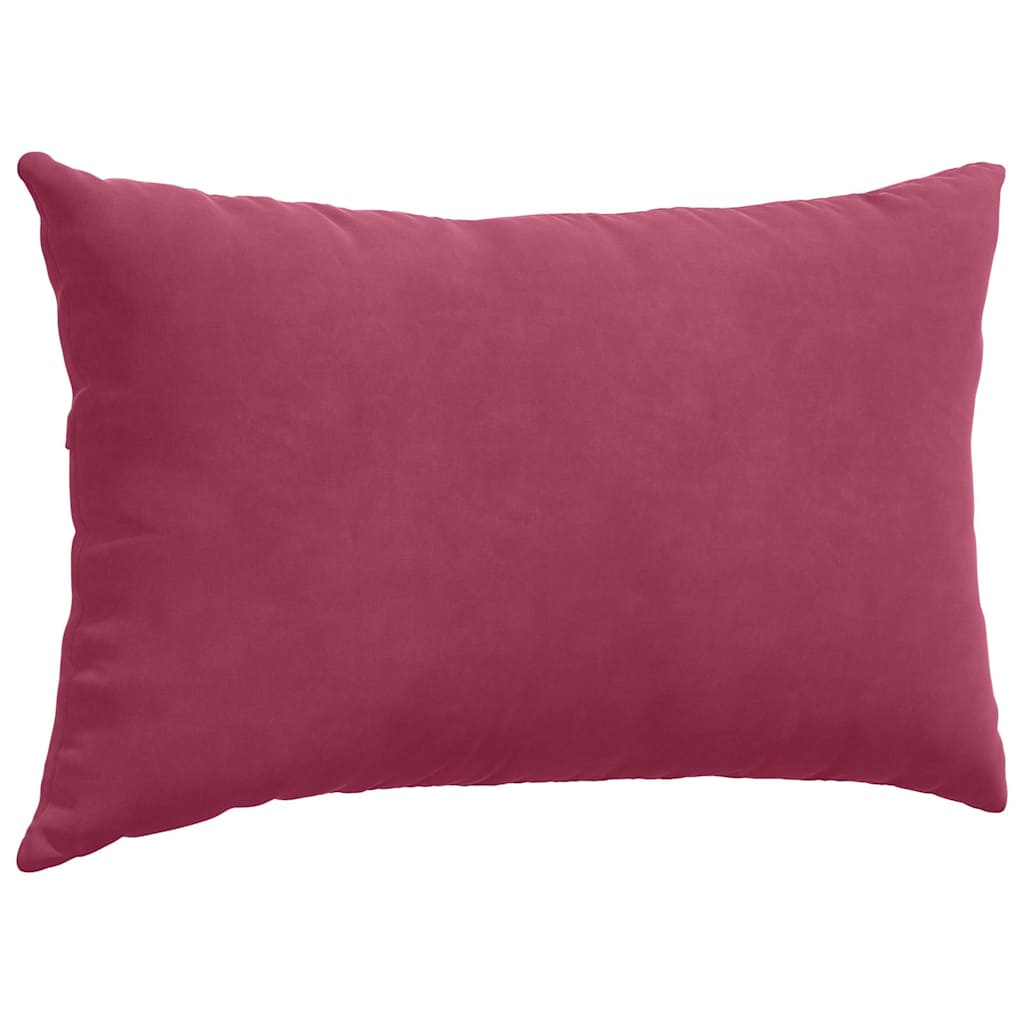 Cuscini da Divano 2 pcs Rosso vino 50 x 30 cm Tessuto in Cords | homemem39