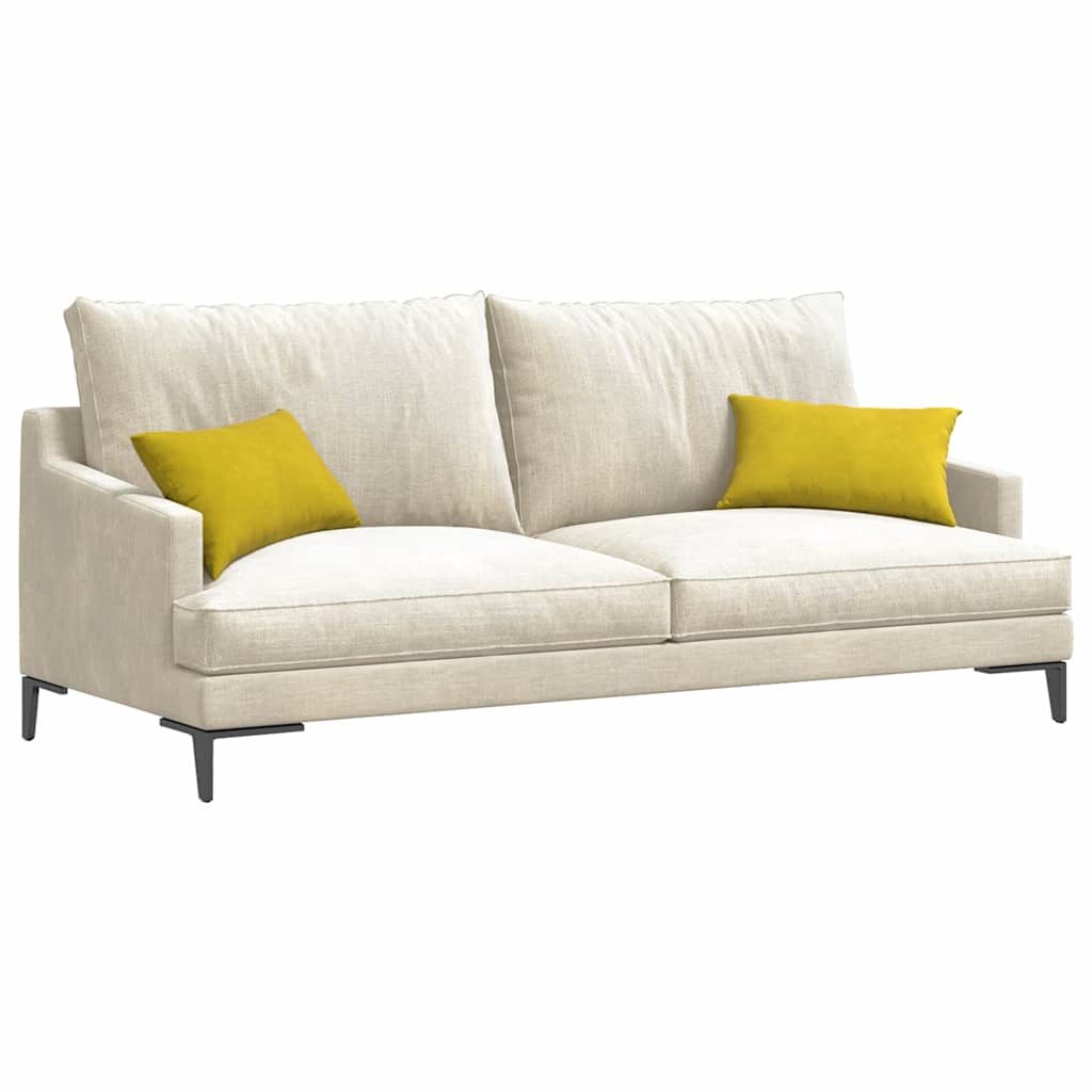 Cuscini da Divano 2 pcs Giallo 50 x 30 cm Tessuto in Cords | homemem39