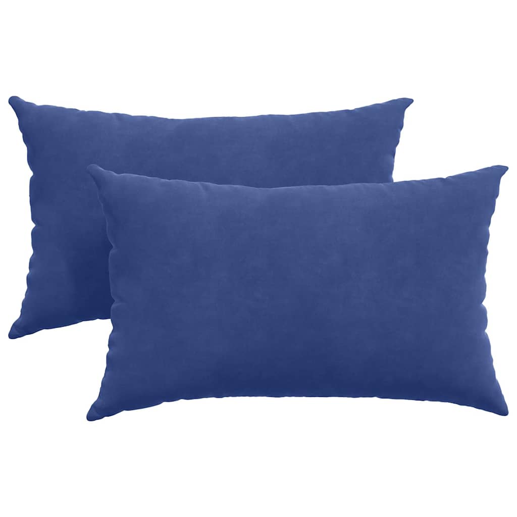 Cuscini da Divano 2 pcs Blu Polizia 50 x 30 cm Tessuto in Cords | homemem39