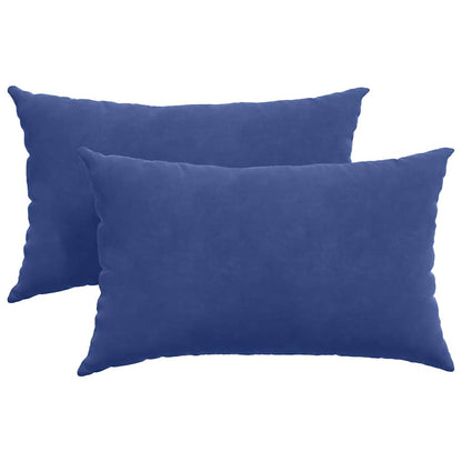 Cuscini da Divano 2 pcs Blu Polizia 50 x 30 cm Tessuto in Cords