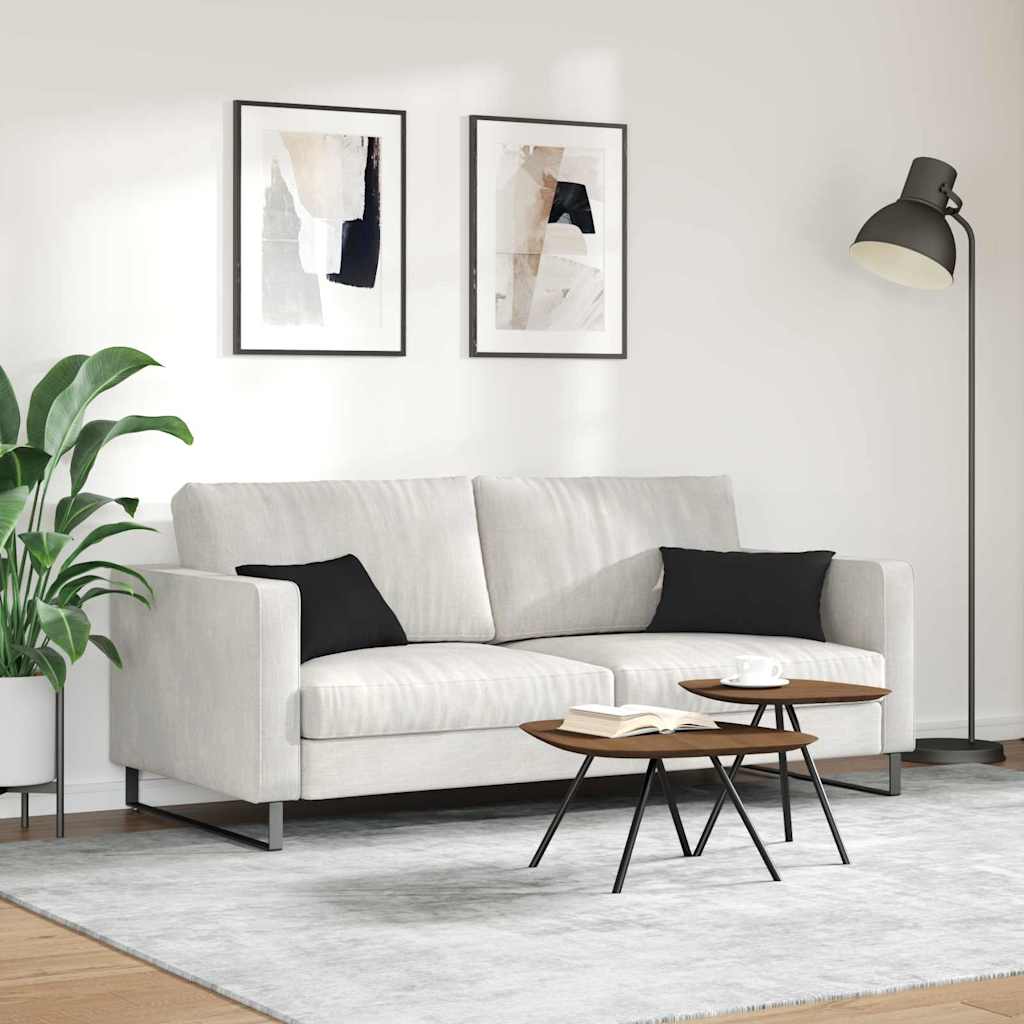 Cuscini da Divano 2 pcs Nero 50 x 30 cm Tessuto | homemem39