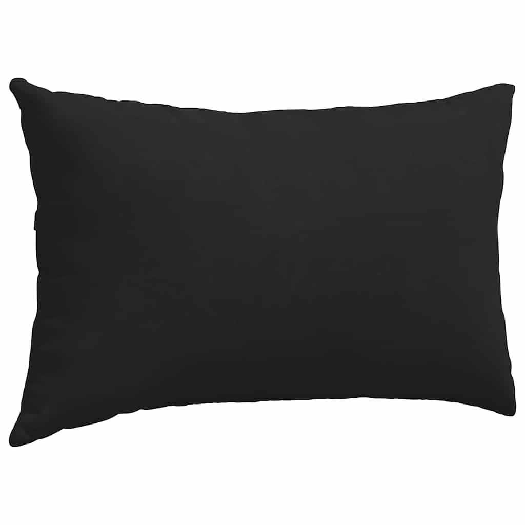 Cuscini da Divano 2 pcs Nero 50 x 30 cm Tessuto | homemem39