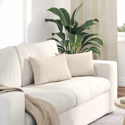 Cuscini da Divano 2 pcs Beige 50 x 30 cm Tessuto | homemem39