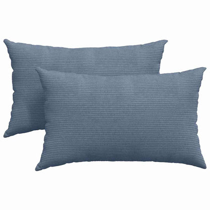 Cuscini da Divano 2 pcs Blu 50 x 30 cm Tessuto in Cords | homemem39
