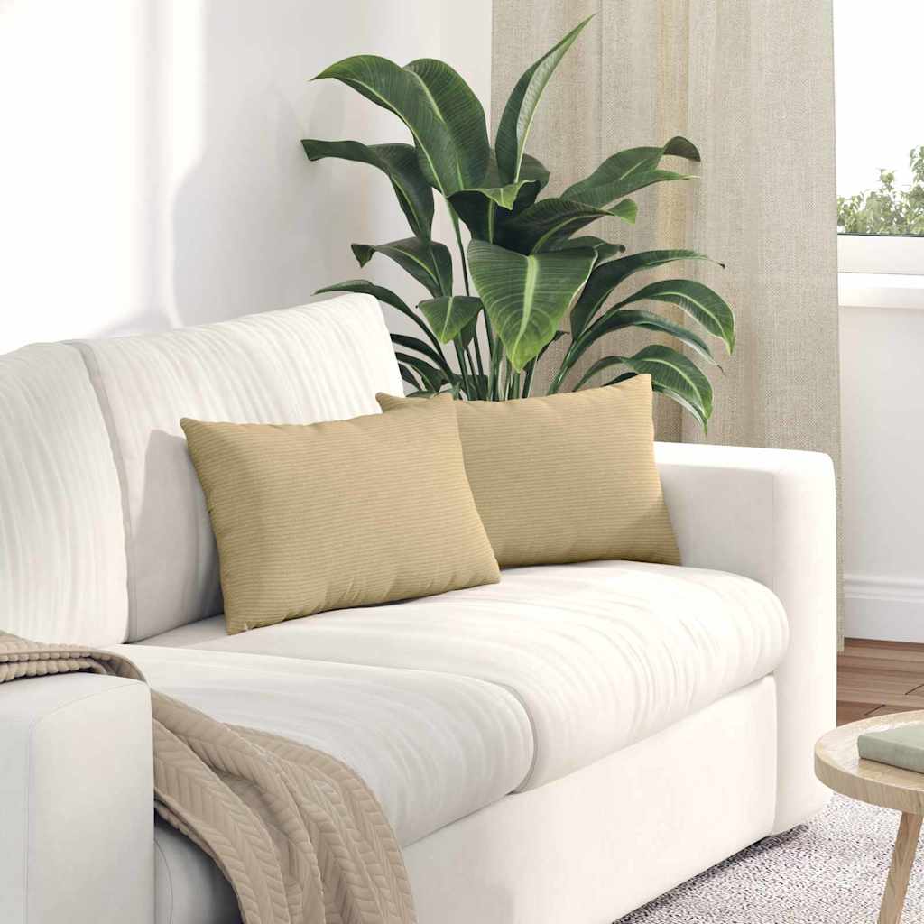 Cuscini da Divano 2 pcs Grigio Verde 50 x 30 cm | homemem39