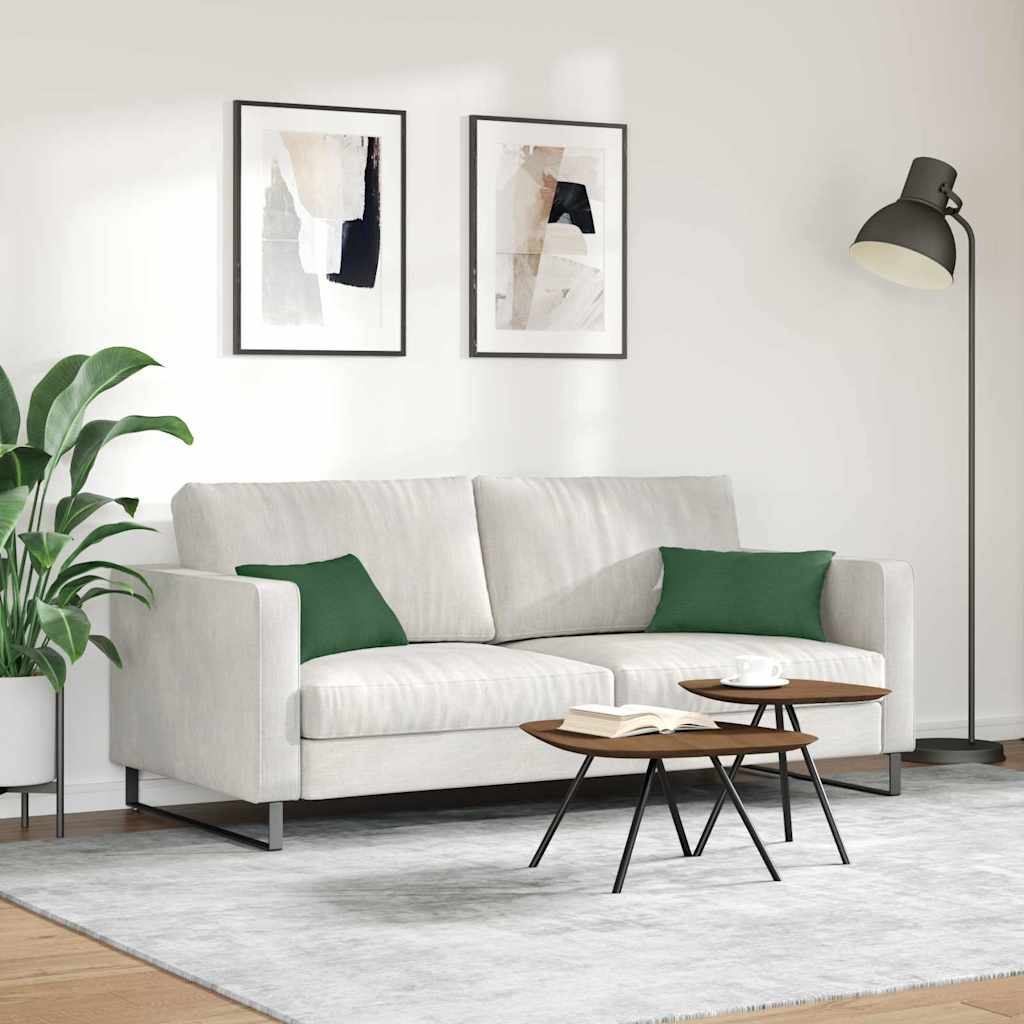 Cuscini da Divano 2 pcs Verde Scuro 50 x 30 cm Tessuto in Cords | homemem39