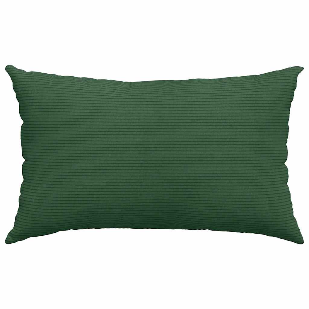 Cuscini da Divano 2 pcs Verde Scuro 50 x 30 cm Tessuto in Cords | homemem39