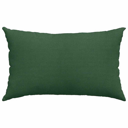 Cuscini da Divano 2 pcs Verde Scuro 50 x 30 cm Tessuto in Cords | homemem39
