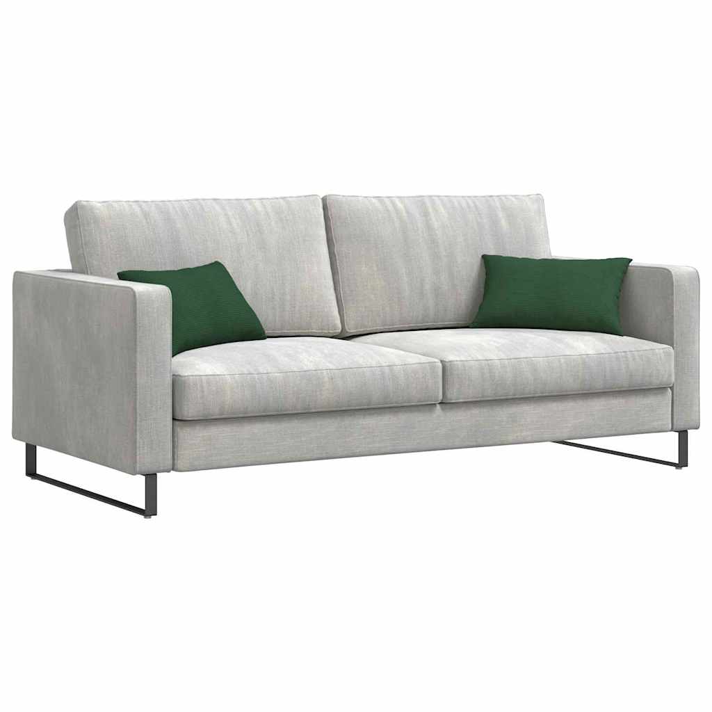 Cuscini da Divano 2 pcs Verde Scuro 50 x 30 cm Tessuto in Cords | homemem39
