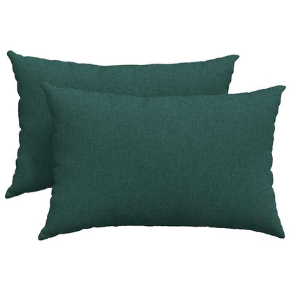 Cuscini da Divano 2 pcs Verde Scuro 60 x 40 cm Tessuto | homemem39