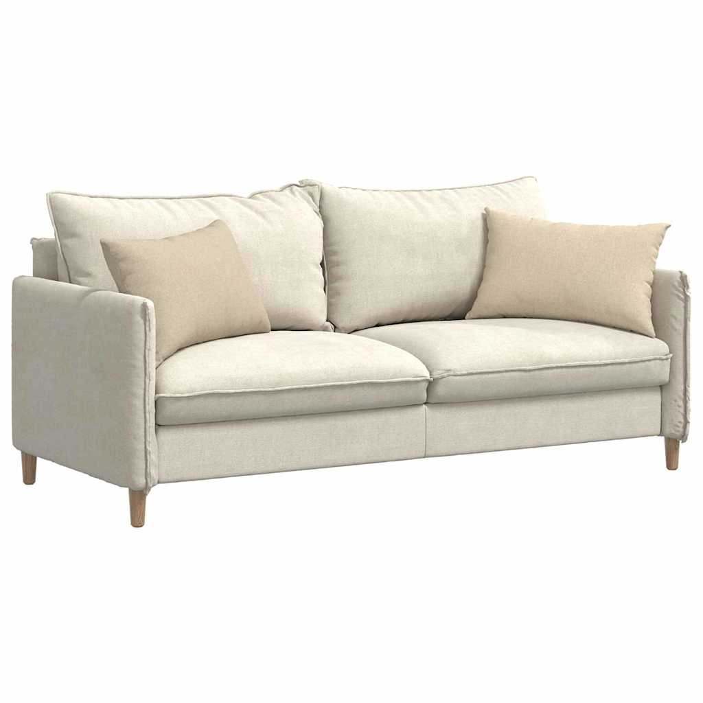 Cuscini da Divano 2 pcs Crema 60 x 40 cm Tessuto