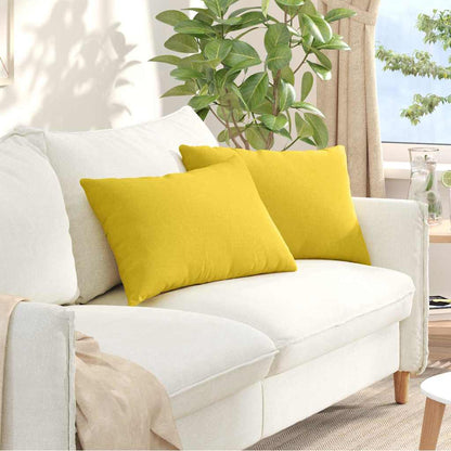 Cuscini da Divano 2 pcs Giallo Chiaro 60 x 40 cm Tessuto | homemem39