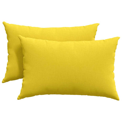 Cuscini da Divano 2 pcs Giallo Chiaro 60 x 40 cm Tessuto | homemem39