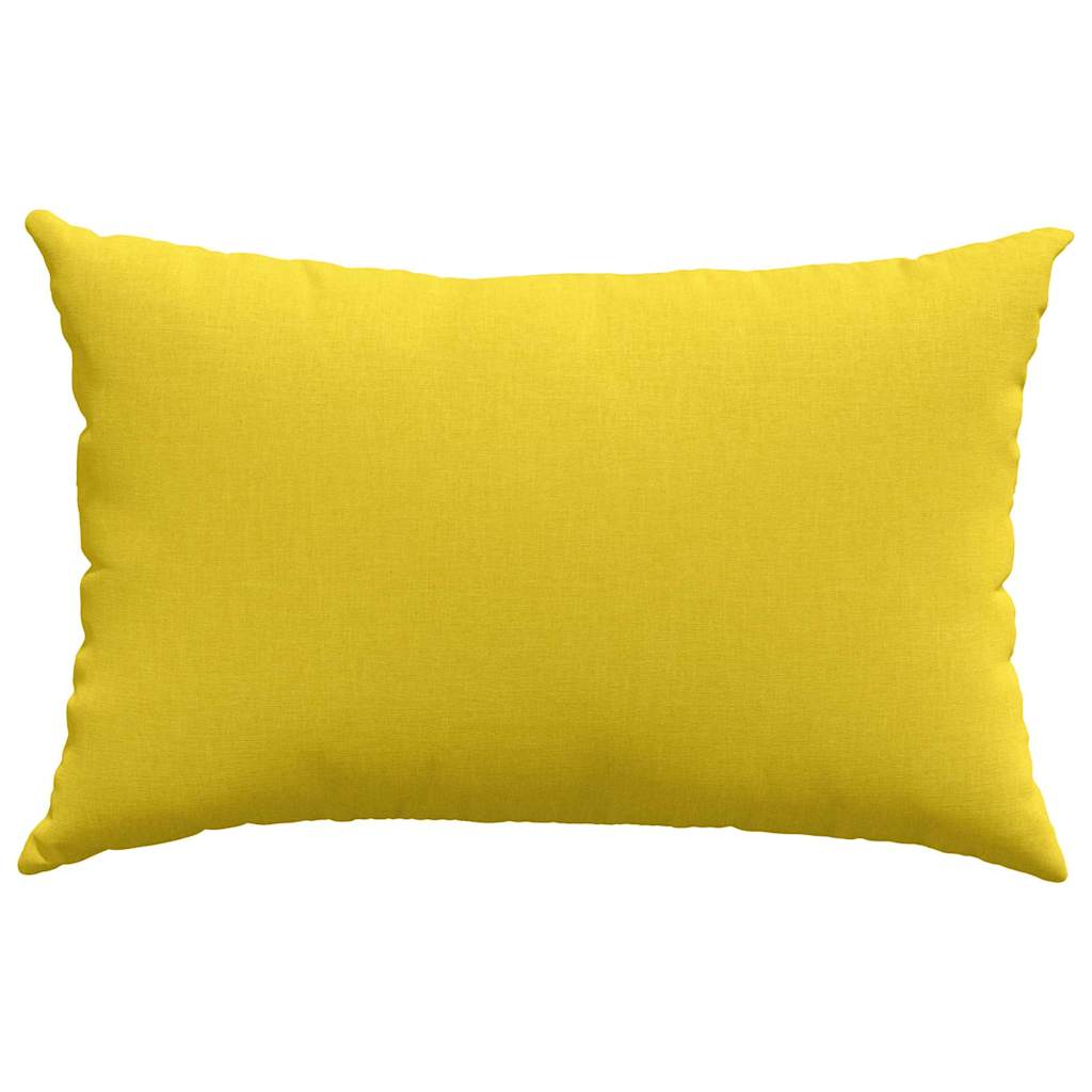 Cuscini da Divano 2 pcs Giallo Chiaro 60 x 40 cm Tessuto