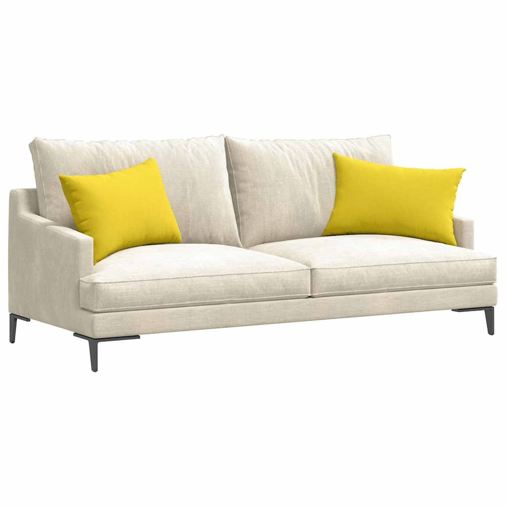 Cuscini da Divano 2 pcs Giallo Chiaro 60 x 40 cm Tessuto | homemem39