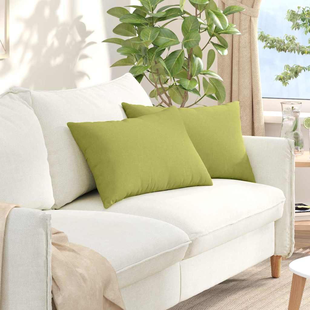 Cuscini da Divano 2 pcs Verde chiaro 60 x 40 cm Tessuto