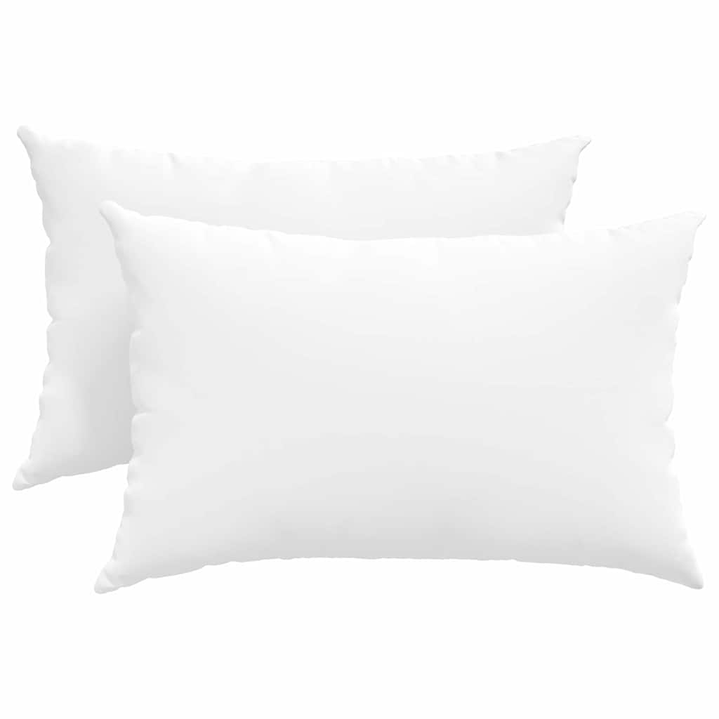 Cuscini da Divano 2 pcs Bianco 60 x 40 cm Tessuto | homemem39