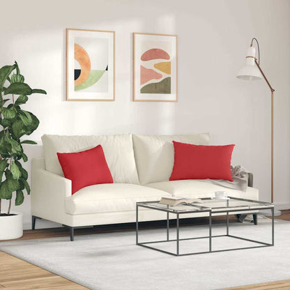 Cuscini da Divano 2 pcs Rosso 60 x 40 cm Tessuto | homemem39